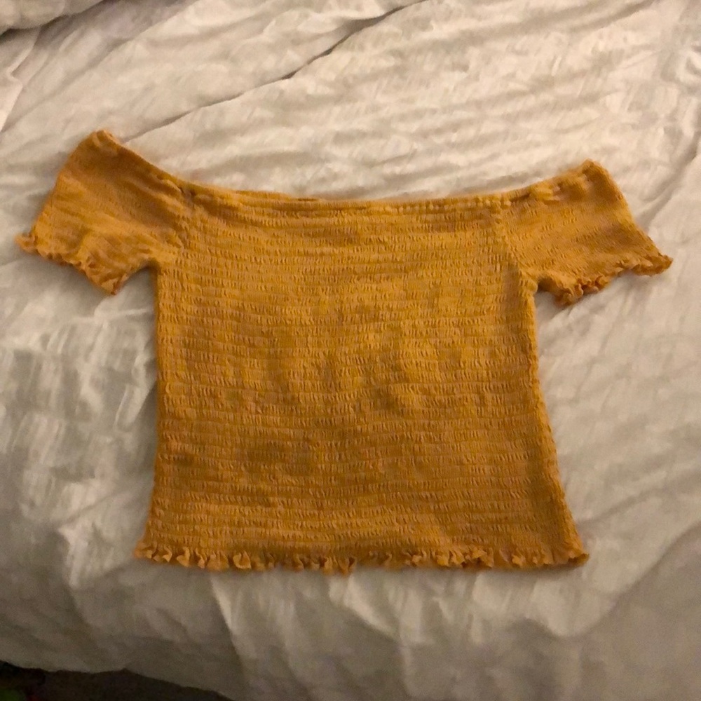 Tillys yellow crop top